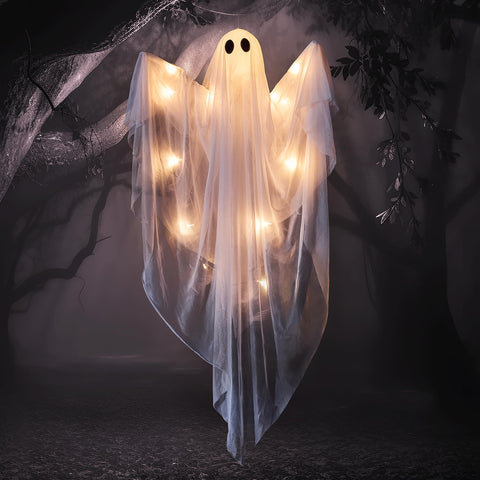 JOYIN fantasma a escala 120 cm junto a barandilla para referencia de tamaño