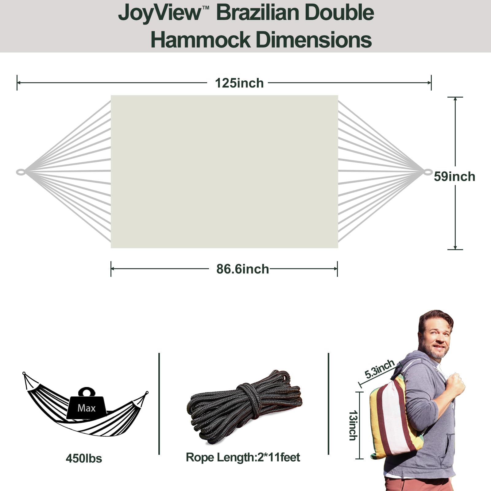 JoyView detalle de tela algodón/polyéster, cómodo y transpirable