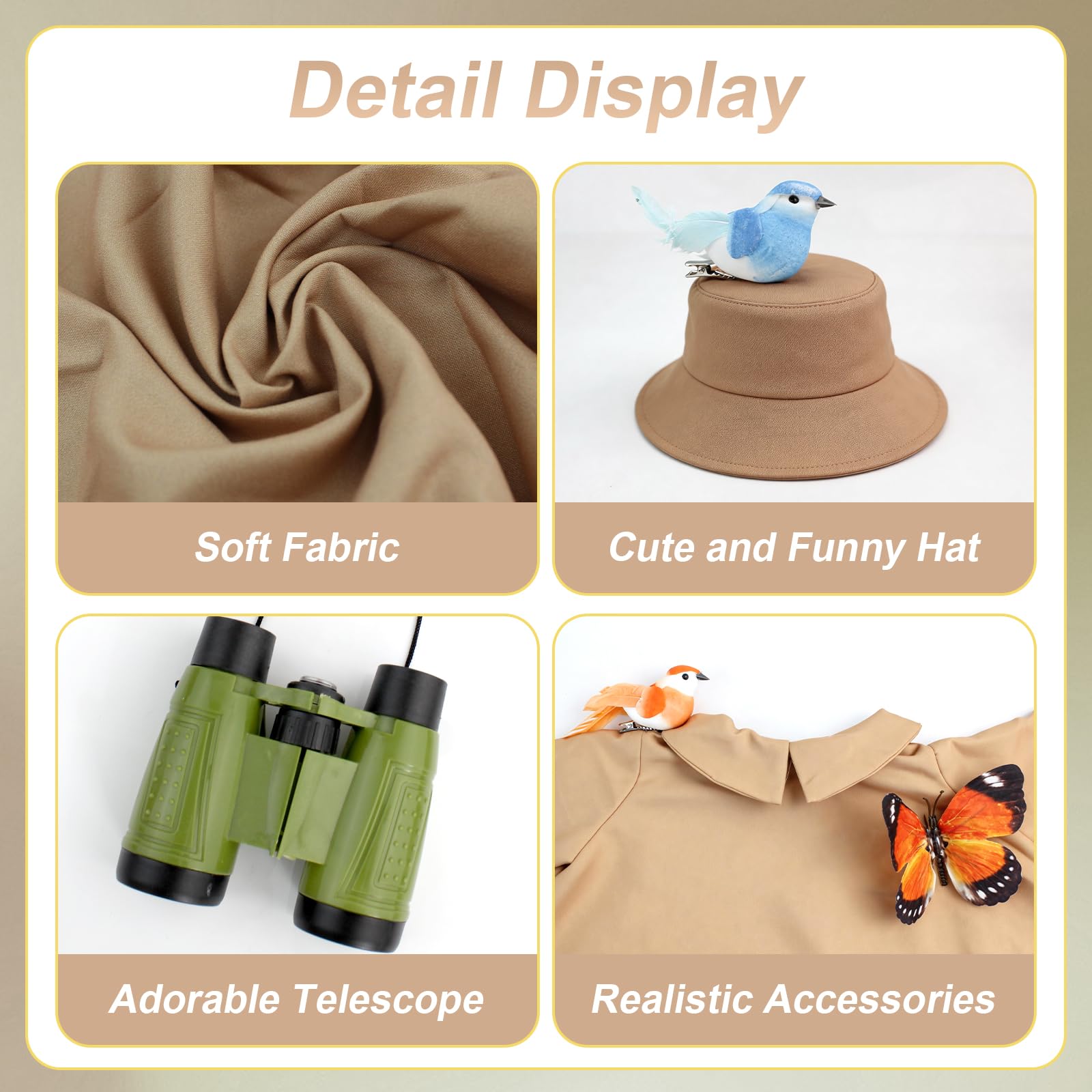 Joyxzacp binoculares verdes como accesorio decorativo que añade carácter