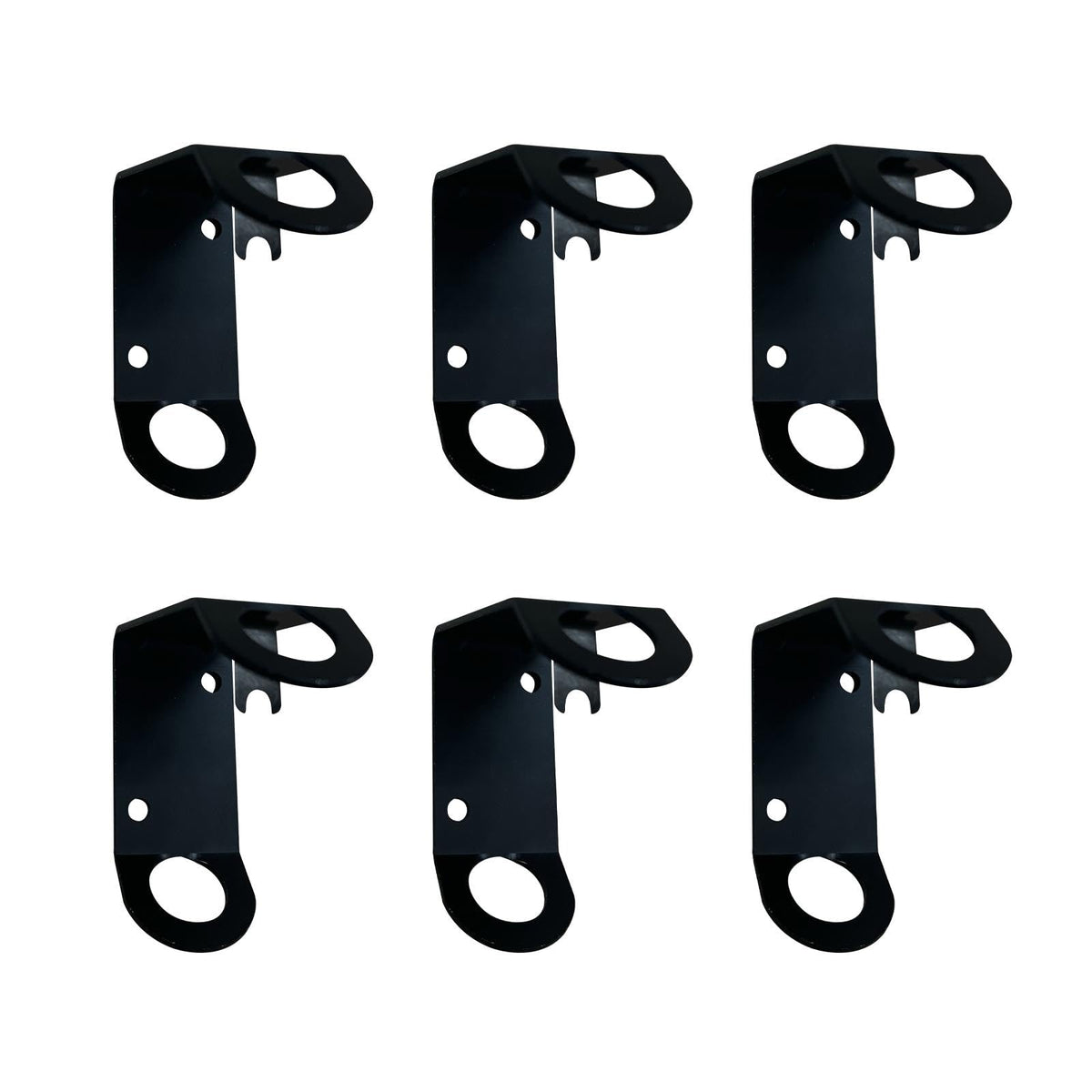 JRED soporte frontal pack de 6 mostrando forma en L y montaje rápido