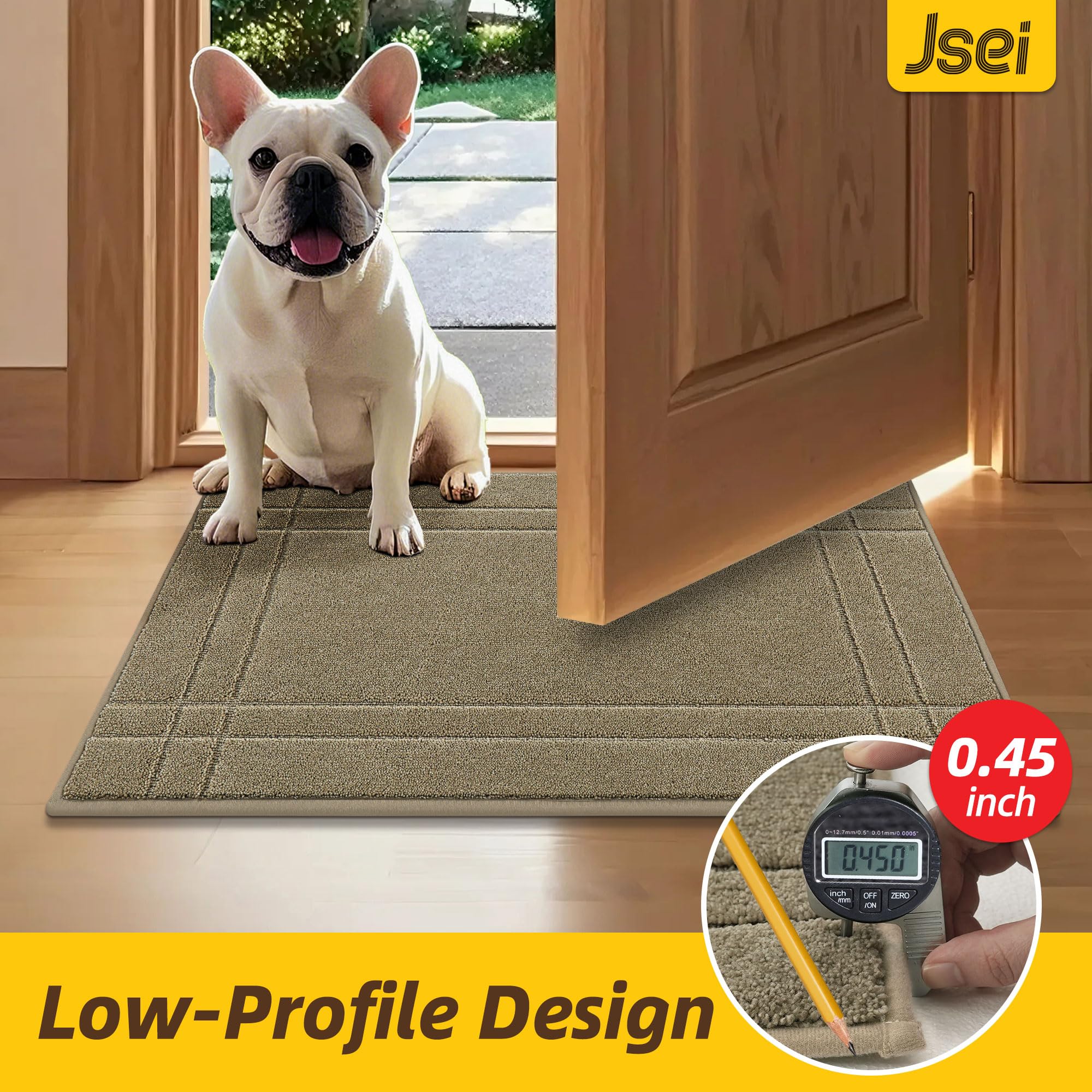 JSEI felpudo situado en un mudroom mostrando integración con decoración