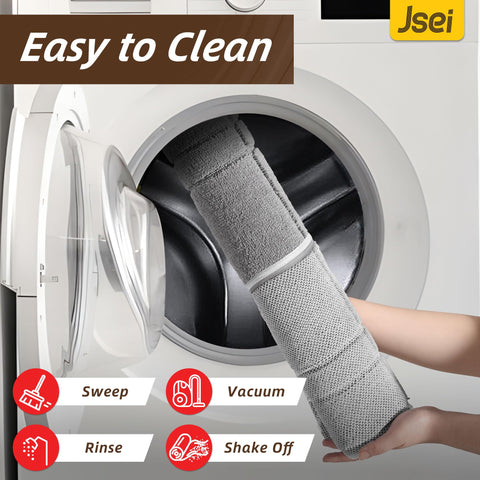 JSEI felpudo mostrado con escala para apreciar tamaño 20x32"