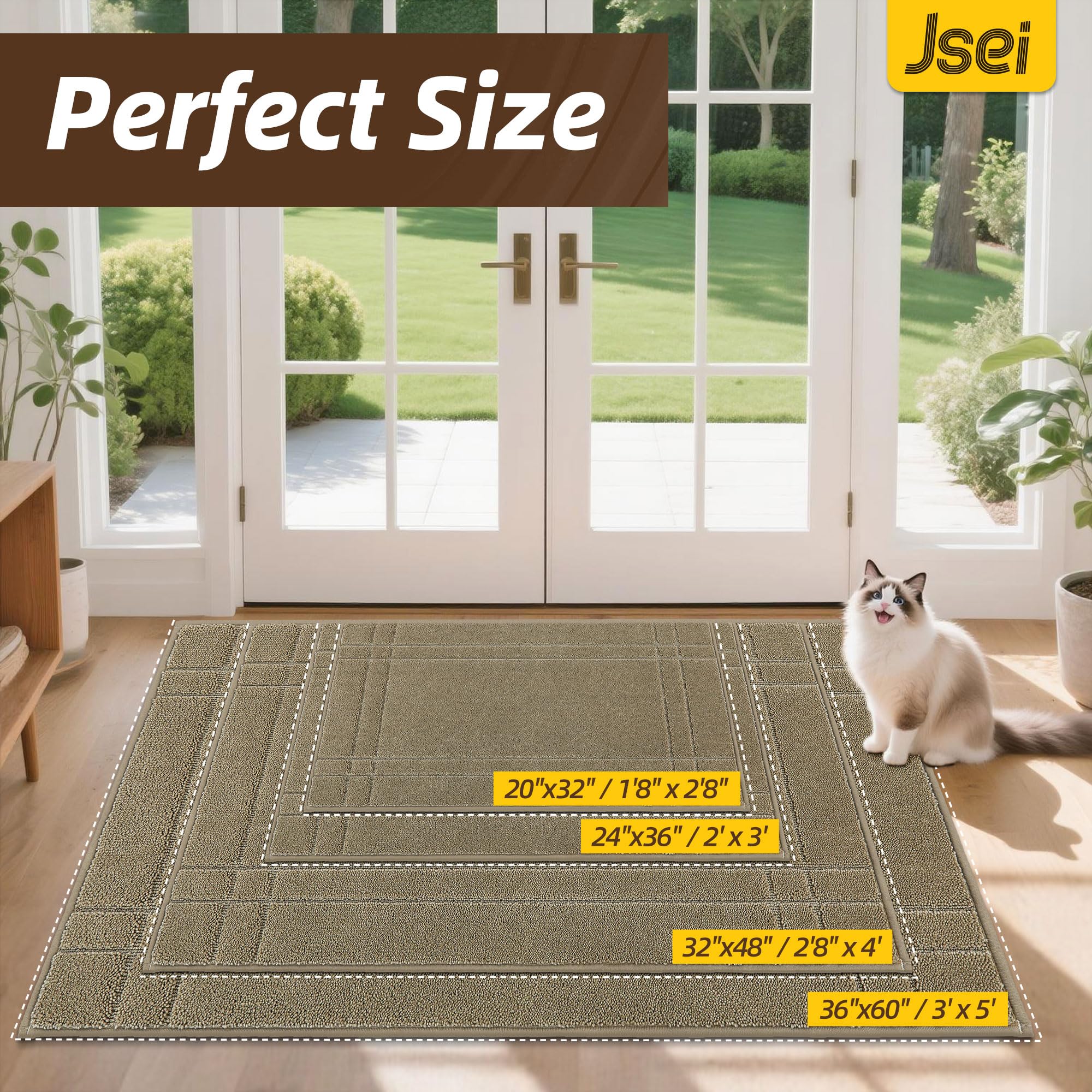 JSEI primer plano de la textura absorbente que atrapa suciedad eficientemente