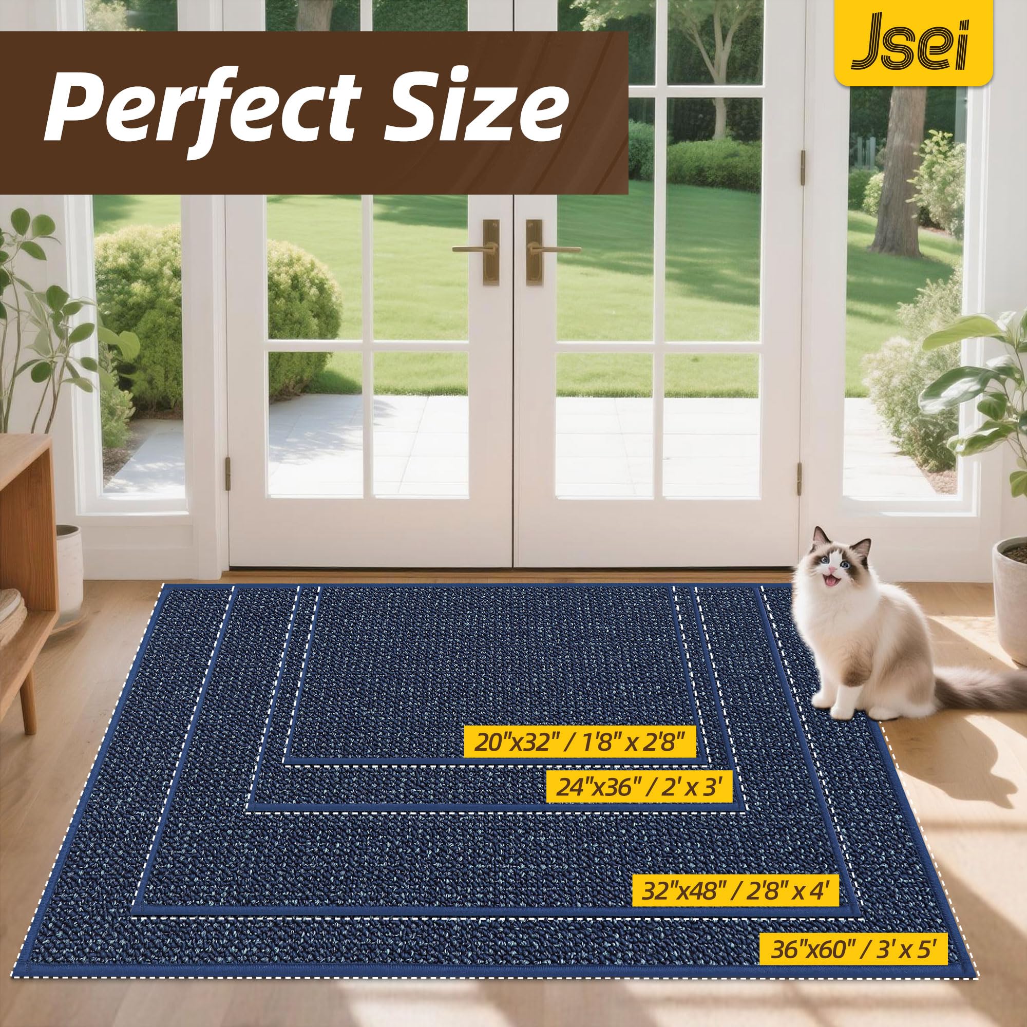 JSEI primer plano de textura que atrapa suciedad y absorbe humedad