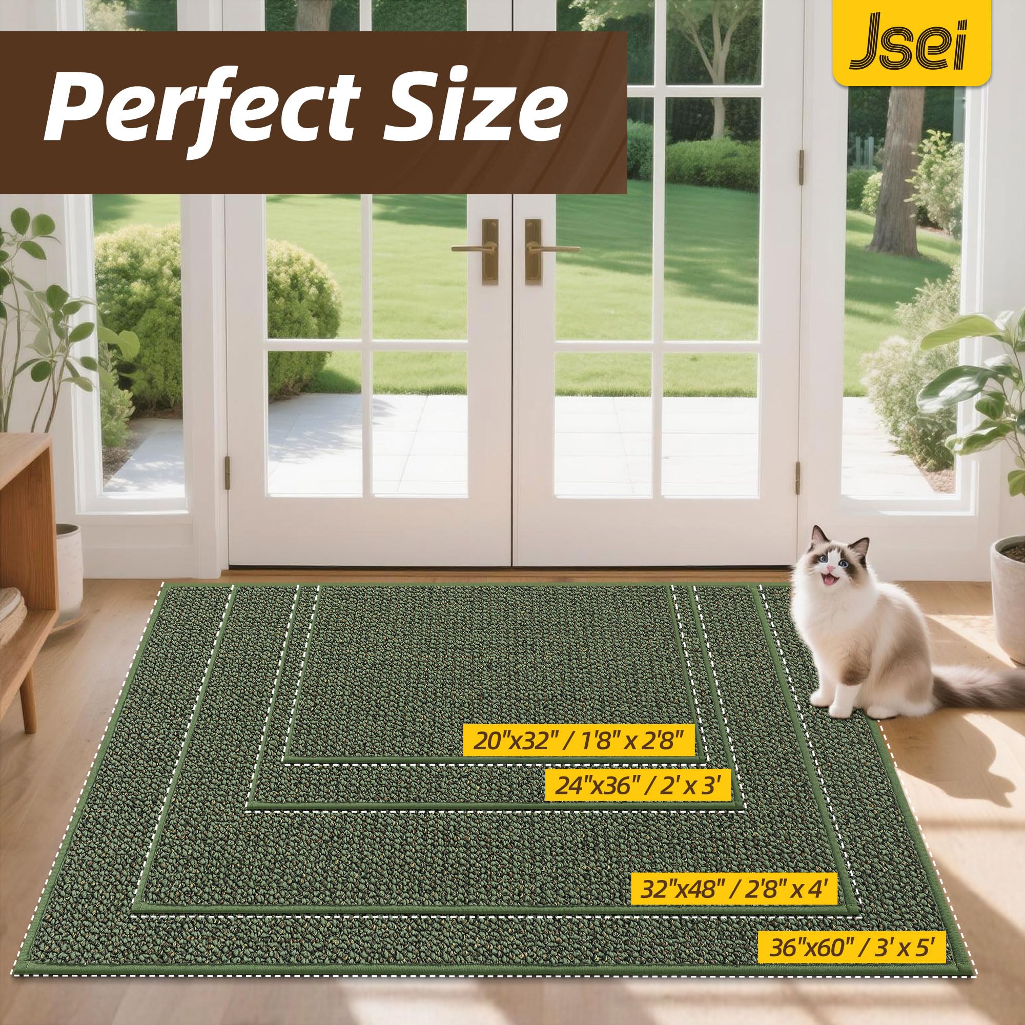 JSEI primer plano de textura que atrapa suciedad y humedad eficazmente