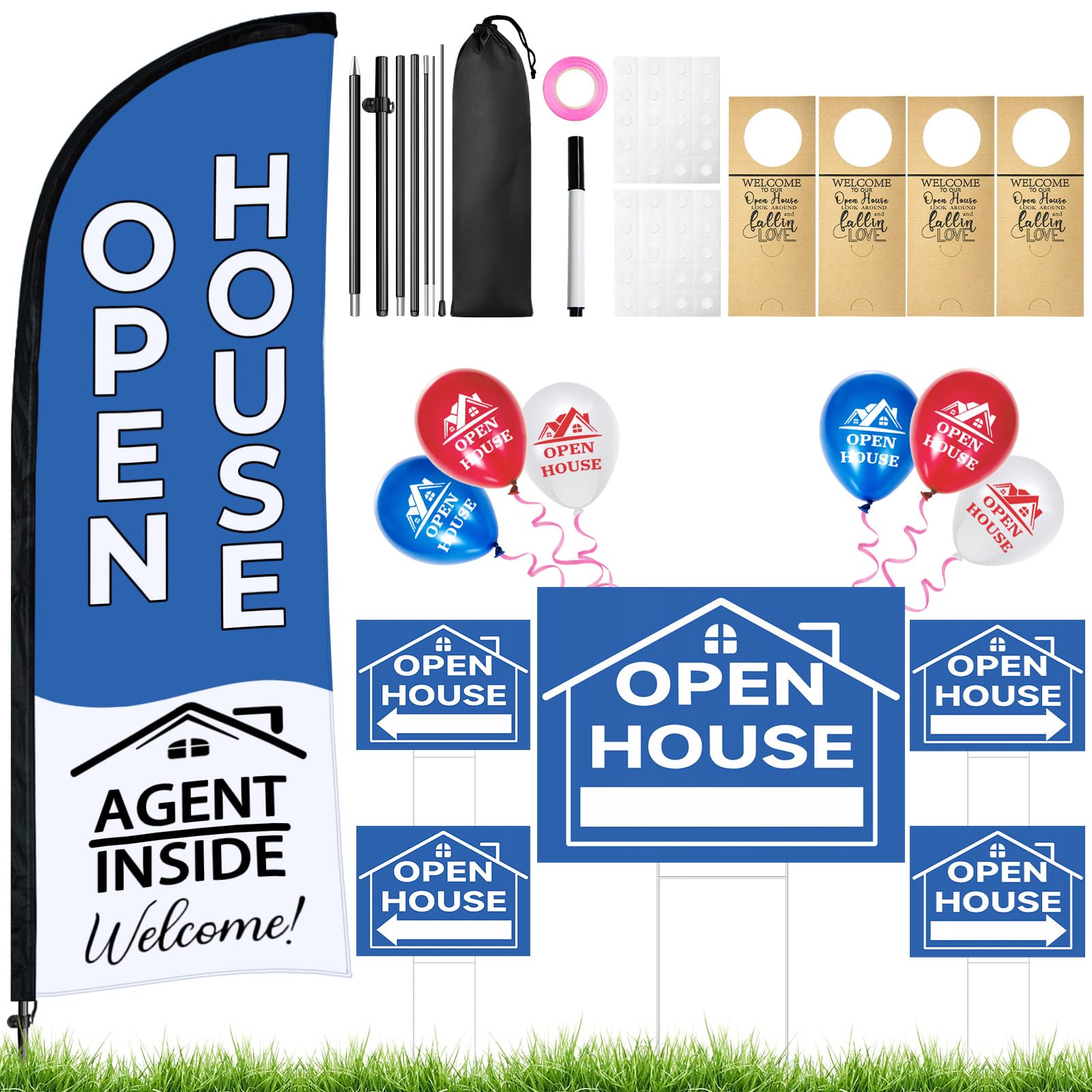 Jsngbse bandera frontal exterior grande para atraer compradores