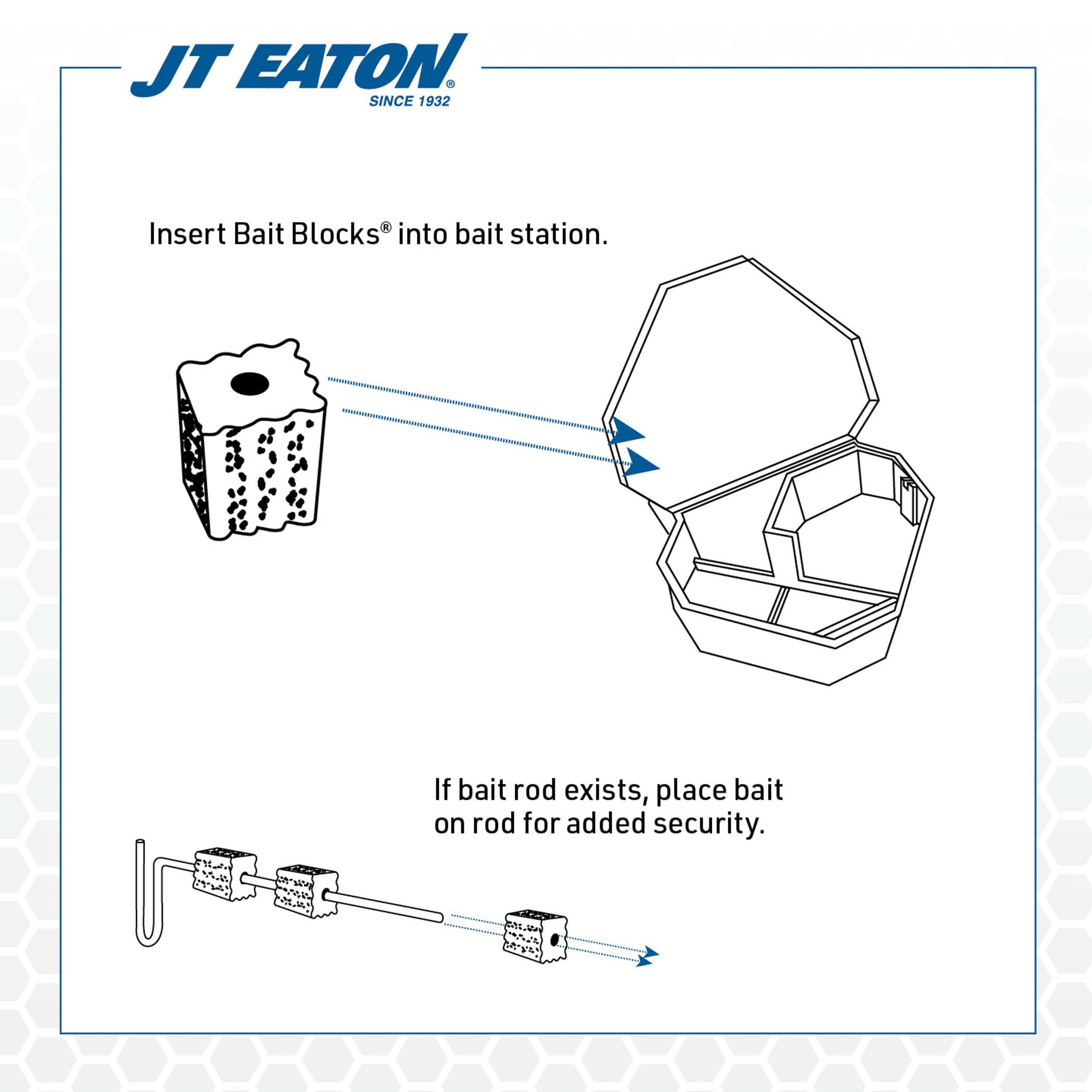 J.T. Eaton etiqueta del bote con instrucciones y detalles del ingrediente