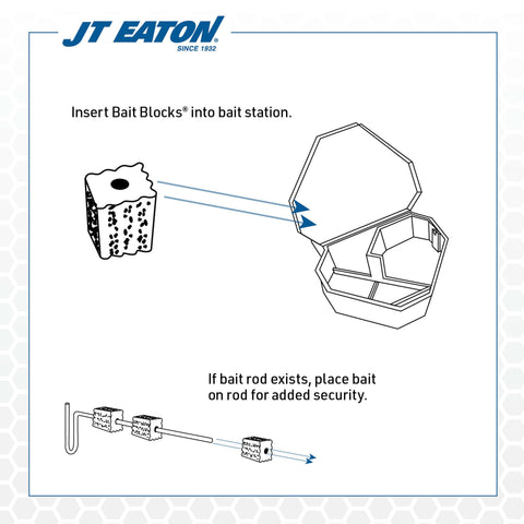 J.T. Eaton etiqueta del bote con instrucciones y detalles del ingrediente