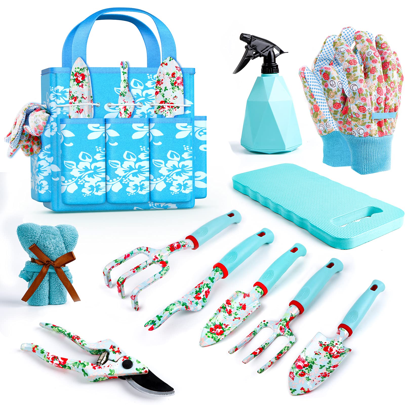 JUMPHIGH bolsa tote frontal con estampado floral y organización eficiente