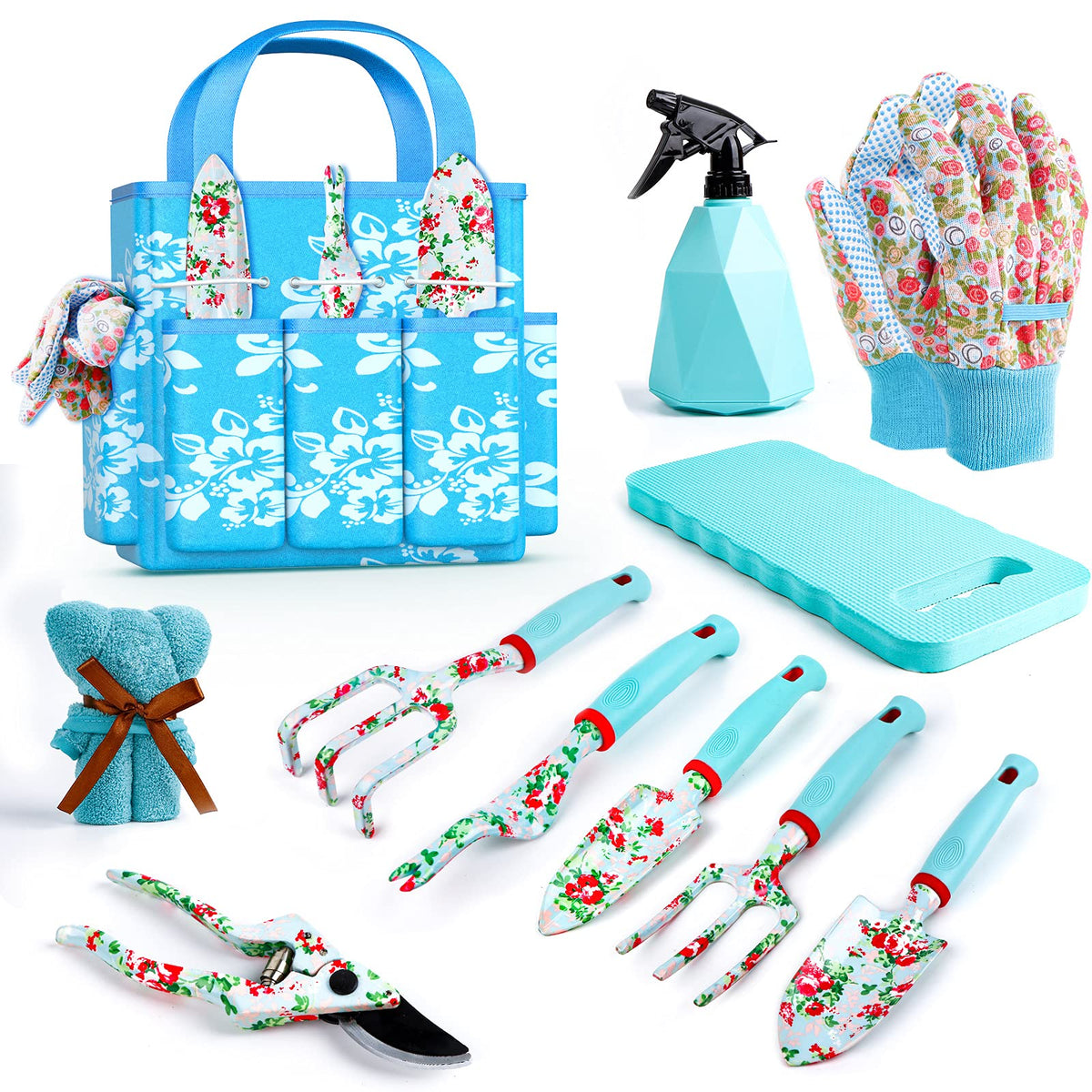 JUMPHIGH bolsa tote frontal con estampado floral y organización eficiente