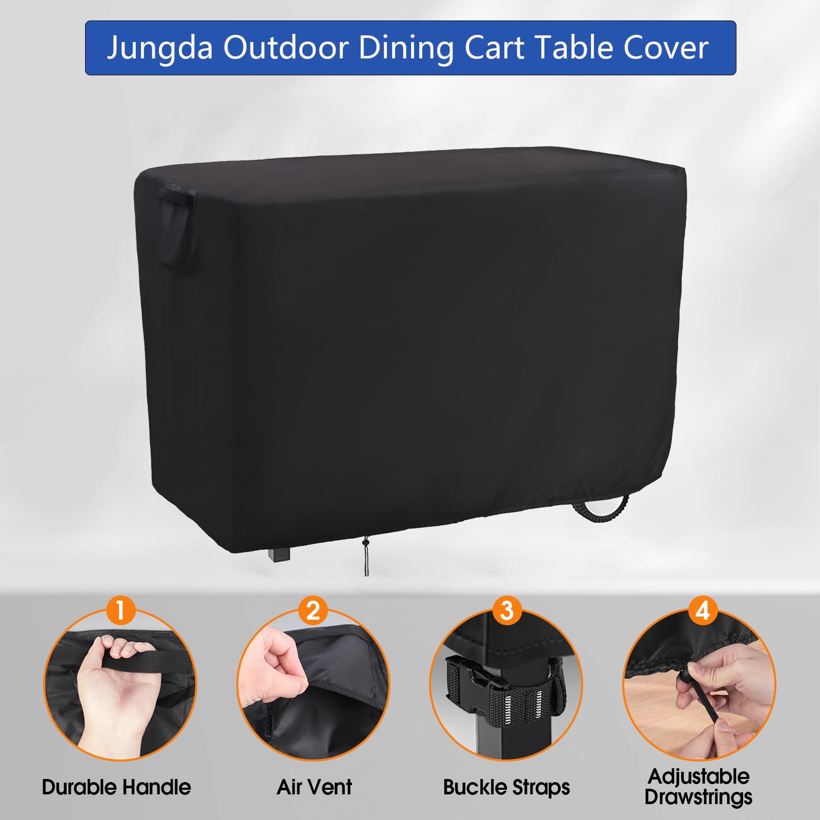 Jungda asa superior para poner y quitar la funda con facilidad y rapidez