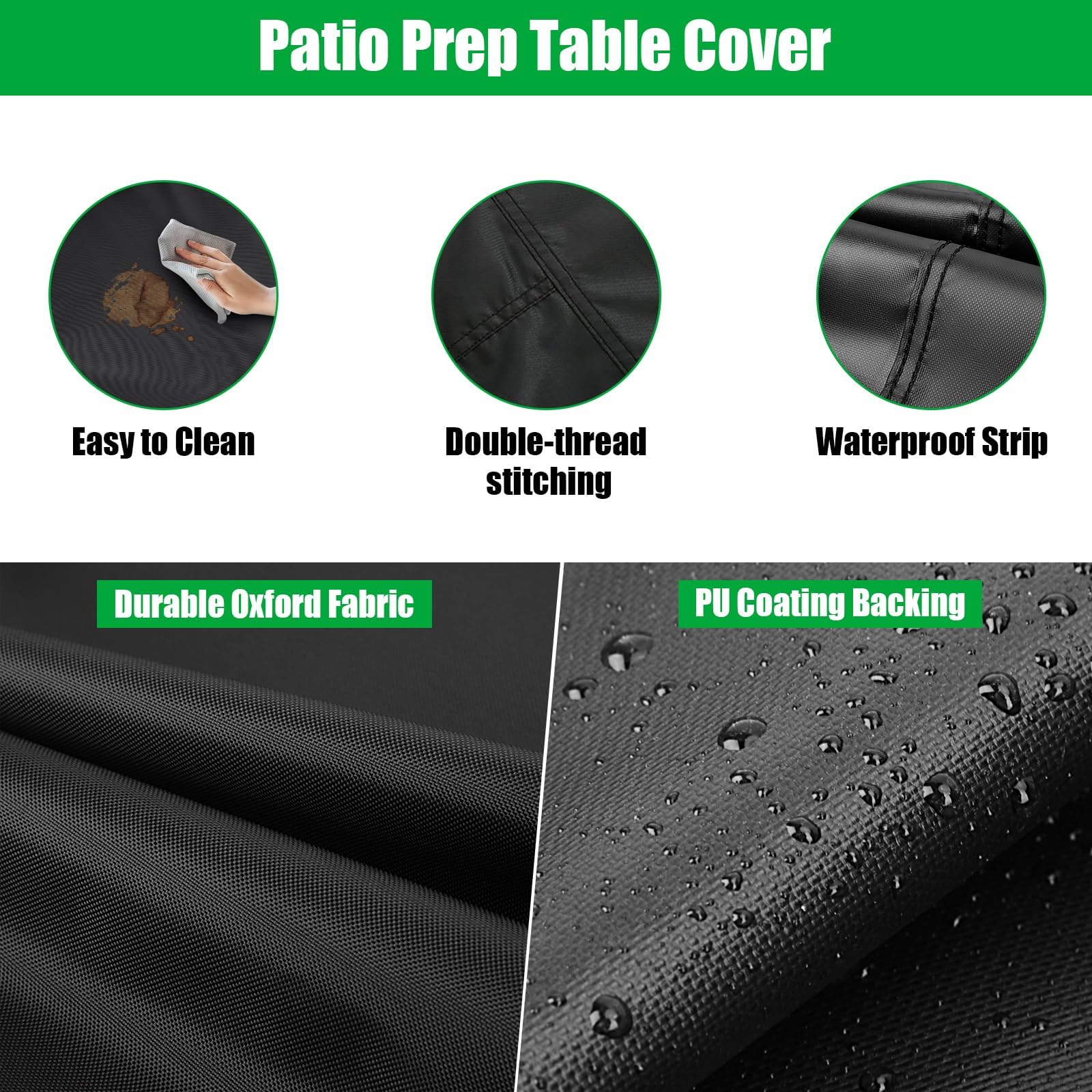 Jungda funda en uso sobre mesa de preparación resistente al agua