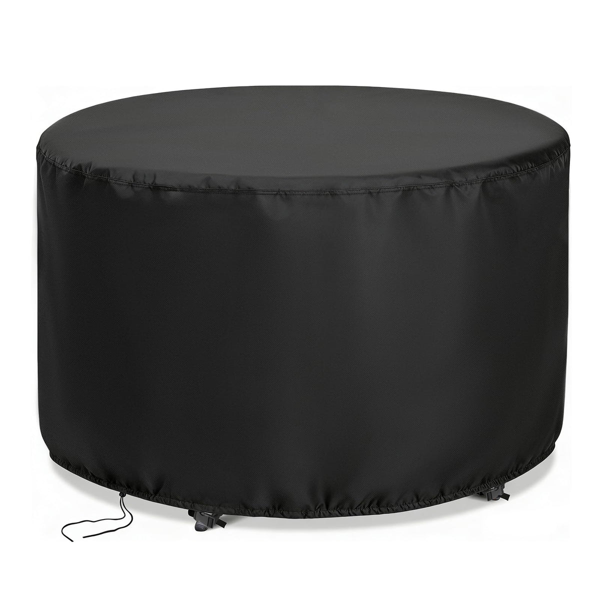 Jungda vista frontal de la funda protegiendo mesa redonda, protección completa