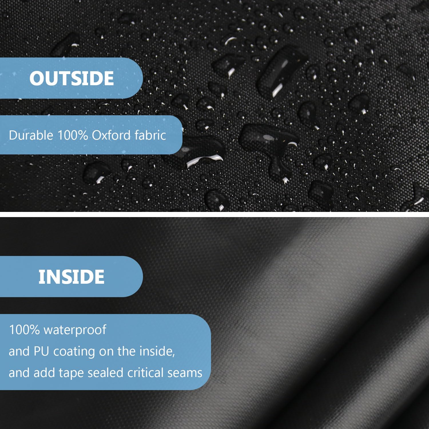 Jungda detalle del tejido Oxford impermeable muestra resistencia al agua