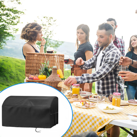 Jungda en camping con parrilla protegida para transporte seguro