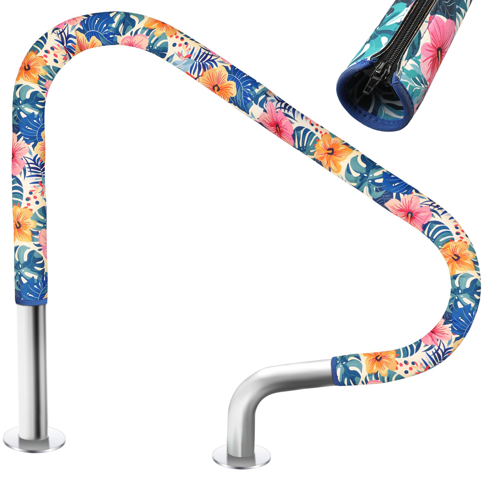 Junkin funda frontal de barandilla con hibisco mejora agarre