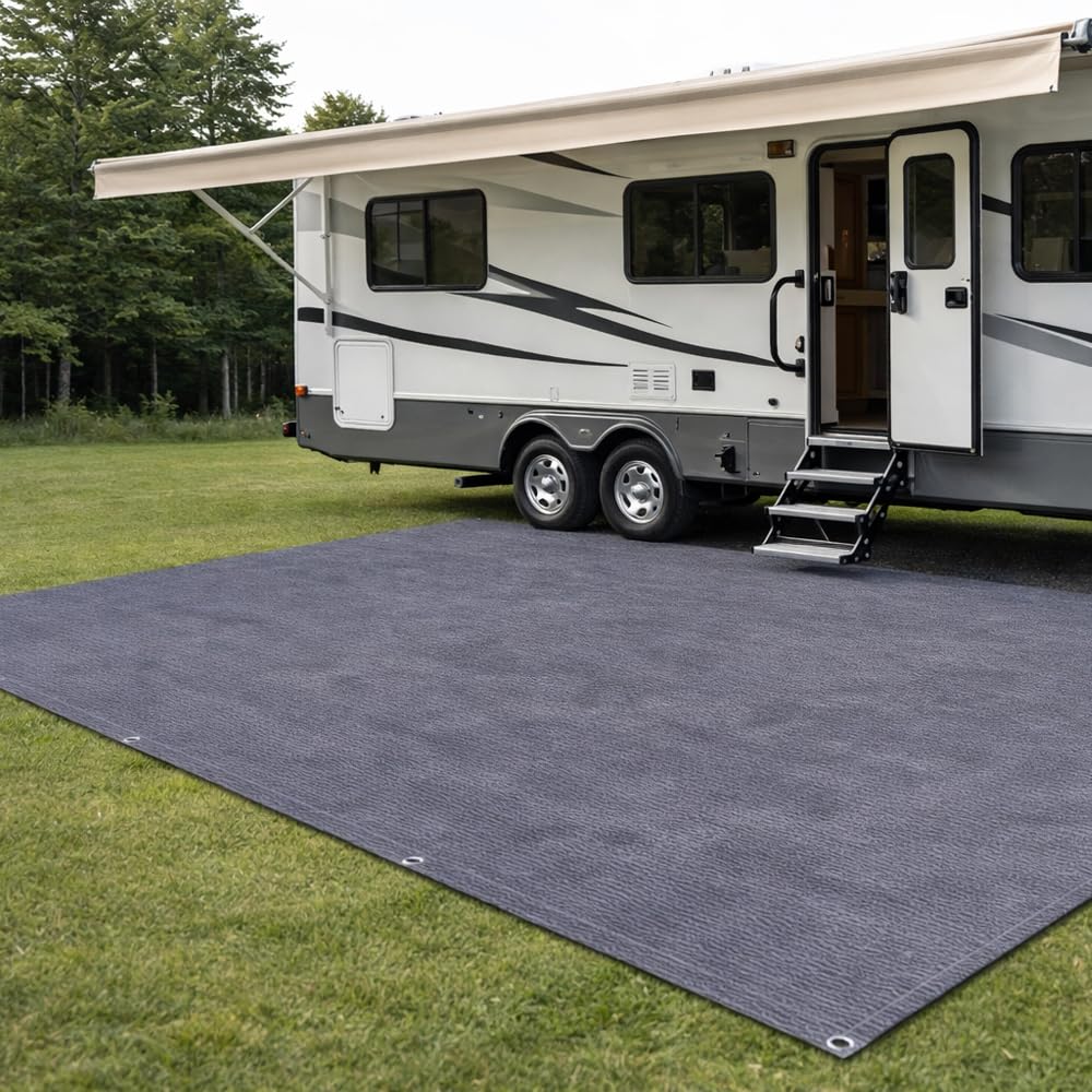 JUNKOGO alfombra exterior frontal mostrando protección del patio