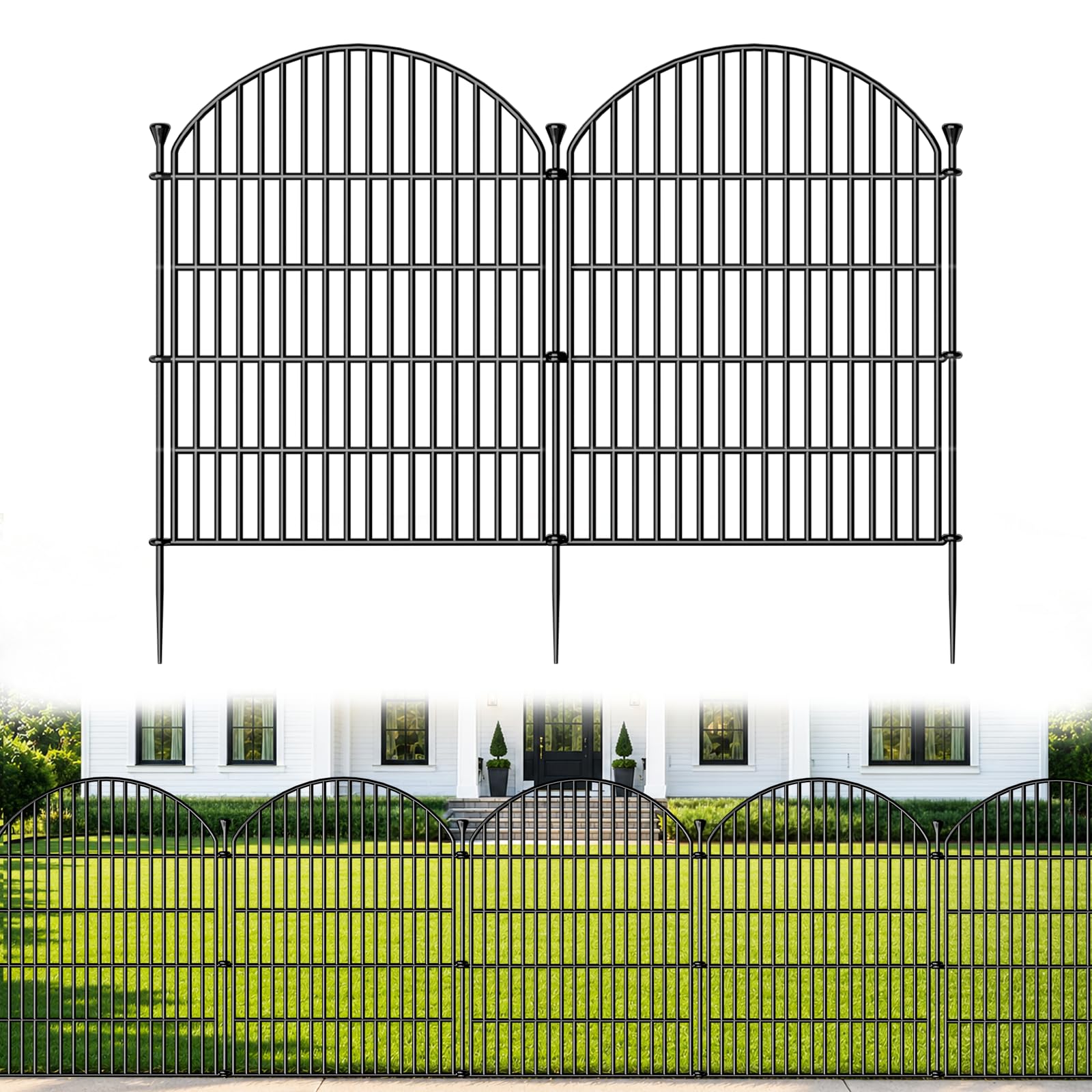 junyao vista frontal de paneles, delimita jardines con estilo
