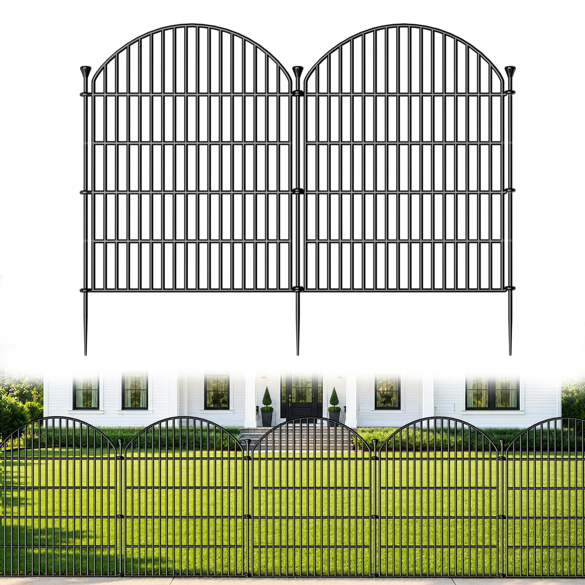 junyao vista frontal de paneles, delimita jardines con estilo