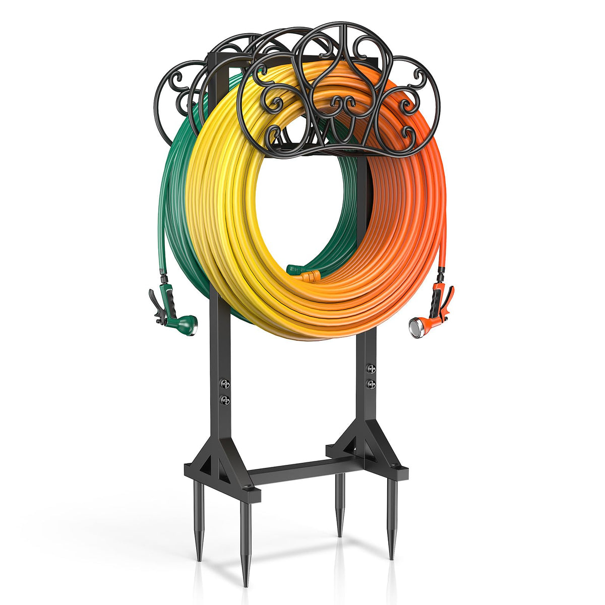 JUNYIYOUO frente del soporte doble mostrando orden y acceso rápido