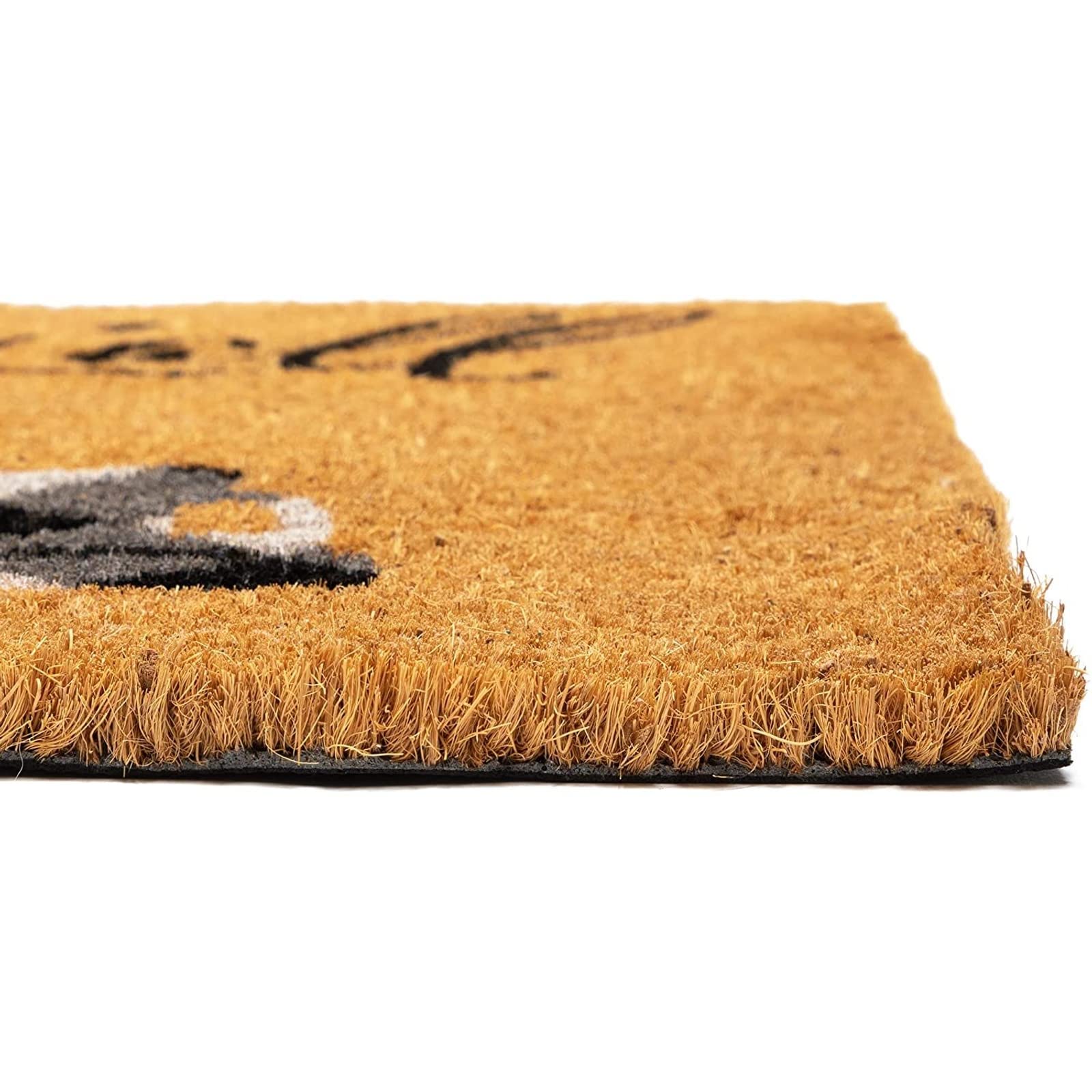 Juvale felpudo junto a un pie para escala, tamaño 17x30 adecuado para entradas comunes
