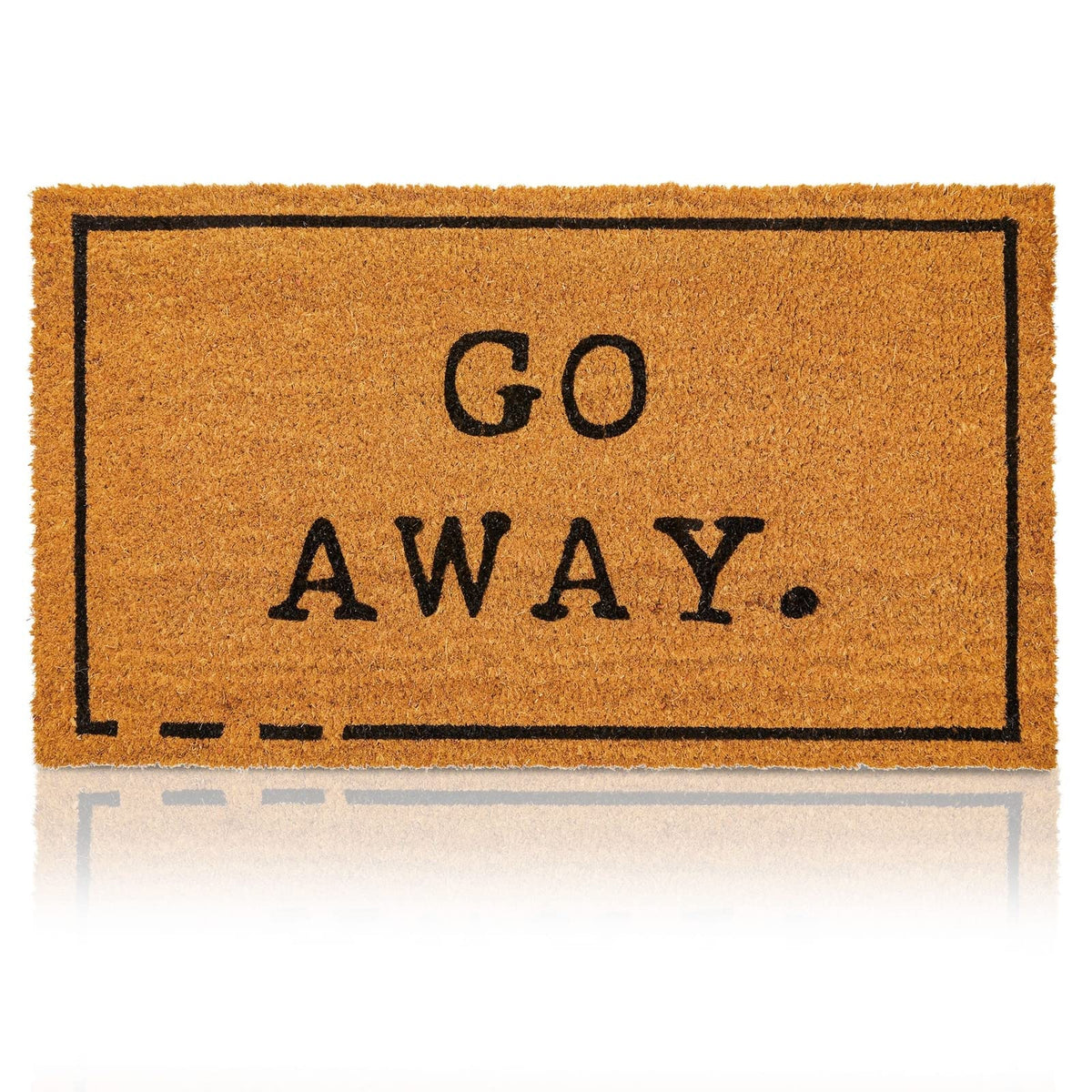 Juvale felpudo frontal con texto 'Go Away' y bienvenida divertida