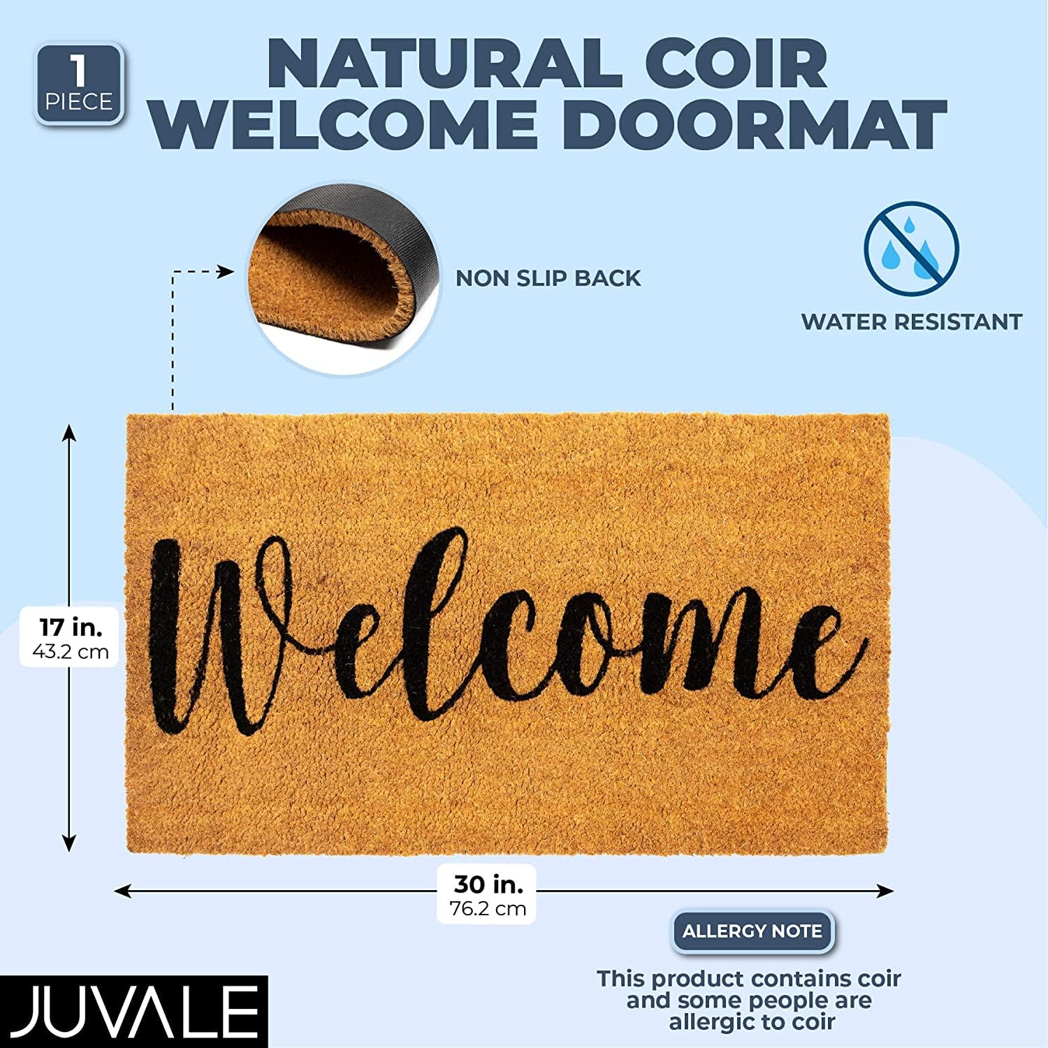 Juvale textura de fibra de coco raspadora que elimina suciedad