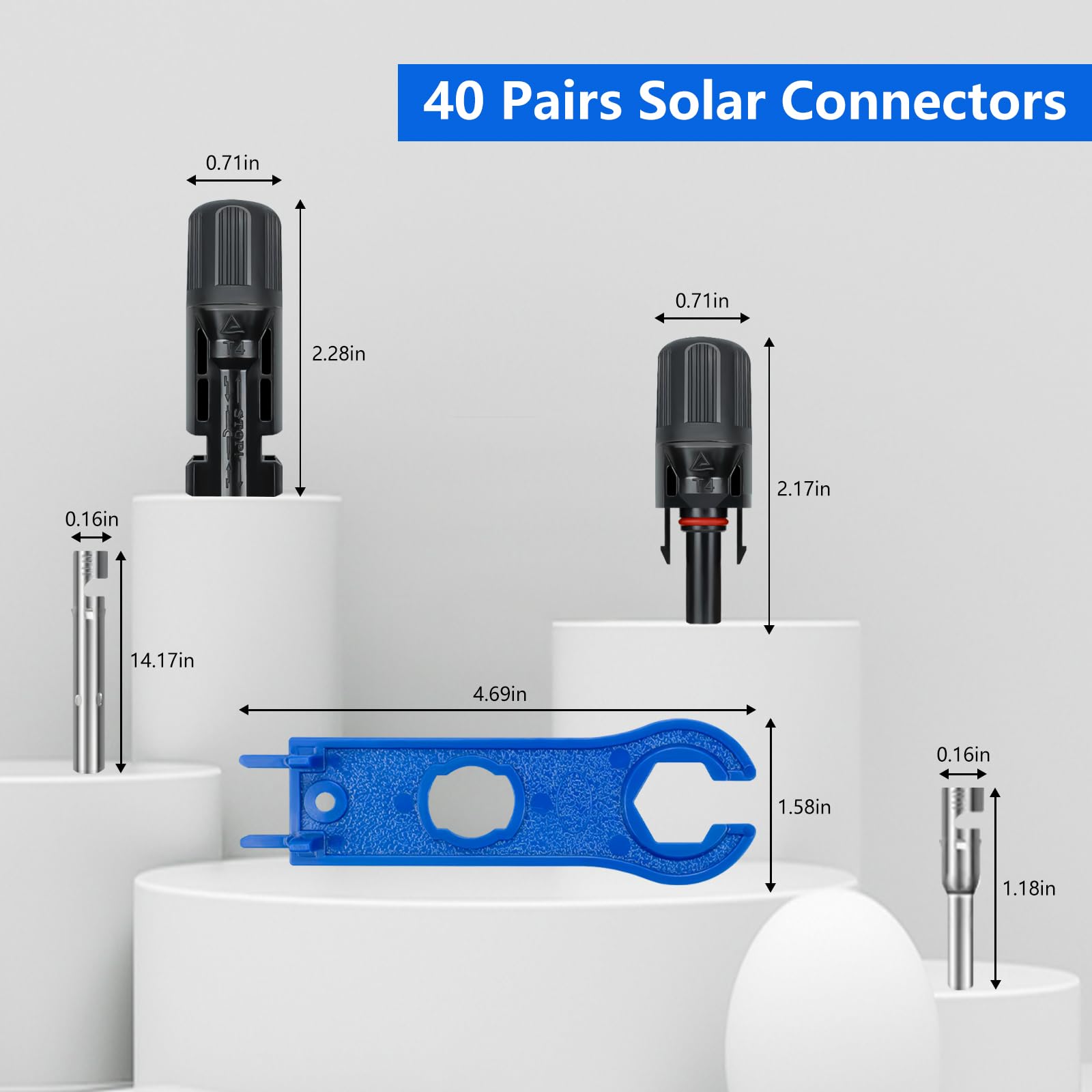 JUYLTOOL conectores instalados en un panel solar, conexión fiable en condiciones reales