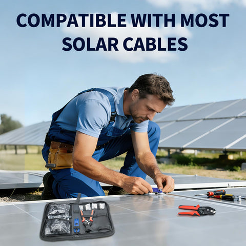JUYLTOOL kit en instalación solar doméstica, montaje rápido y fiable de cables PV