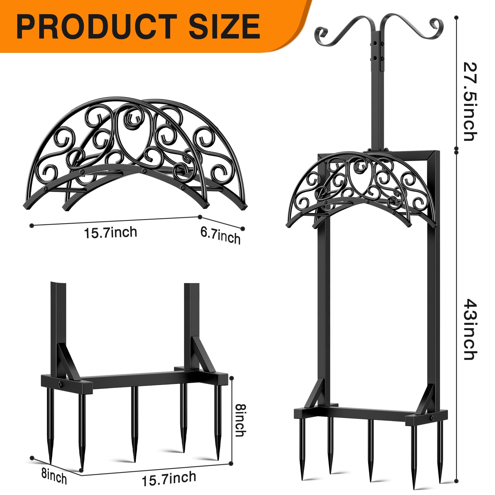 Jvgoo soporte integrado en jardín realzando estética del patio