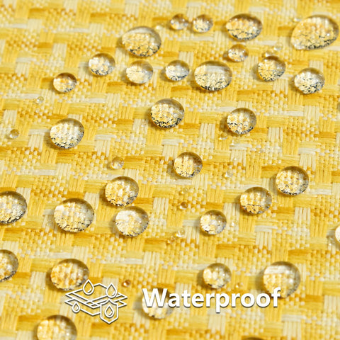 K KEVIN TEXTILE primer plano de la textura con recubrimiento PU, repelencia al agua