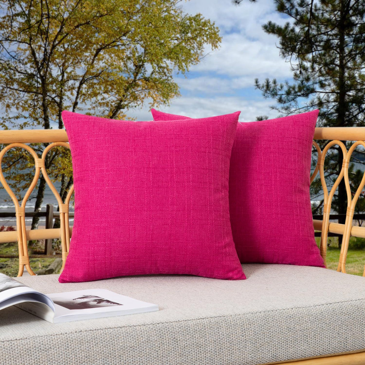 K KEVIN TEXTILE funda frontal rosa fucsia muestra color vibrante y protección