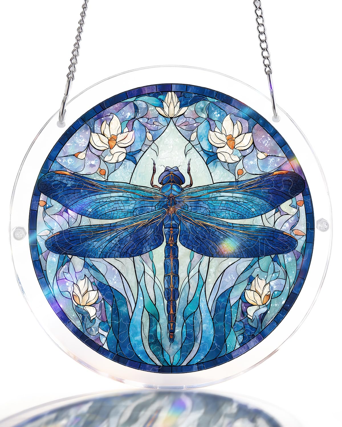 KaayeeWood vista frontal del suncatcher mostrado en su empaque, listo para regalar