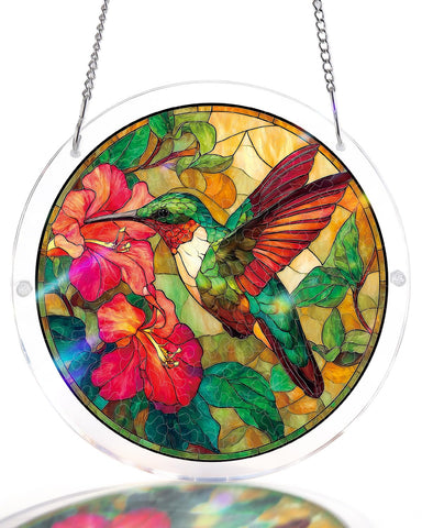 KaayeeWood vista frontal del colibrí mostrando diseño y colores vibrantes