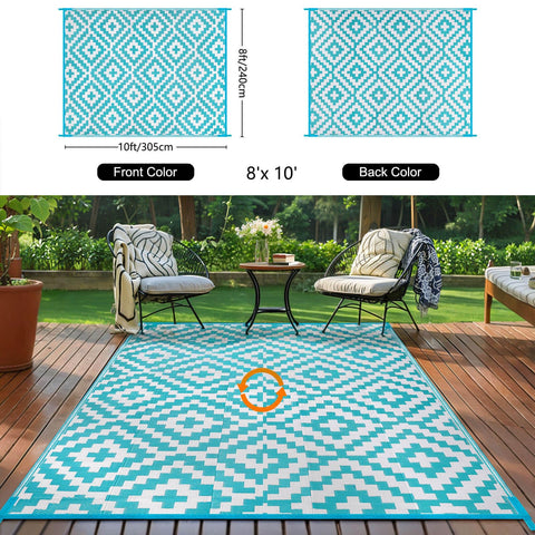 Kalafun alfombra en patio con muebles, mejora el espacio exterior