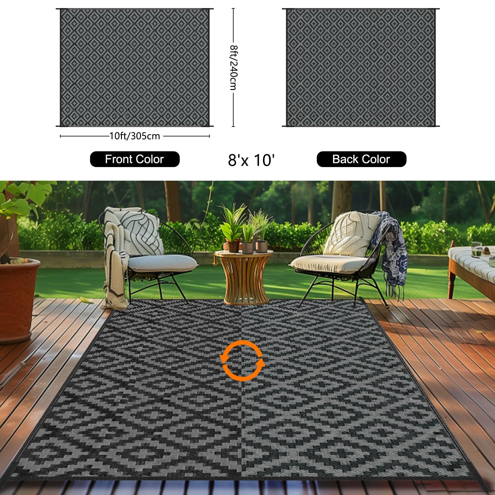 Kalafun alfombra colocada junto a la piscina que facilita secado rápido