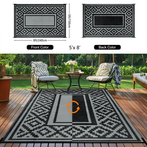 Kalafun alfombra plegada con asas para transporte fácil en viajes y camping