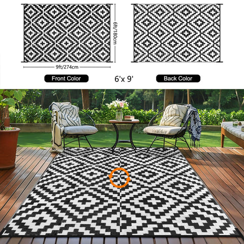 Kalafun lado reversible mostrado, dos patrones decorativos