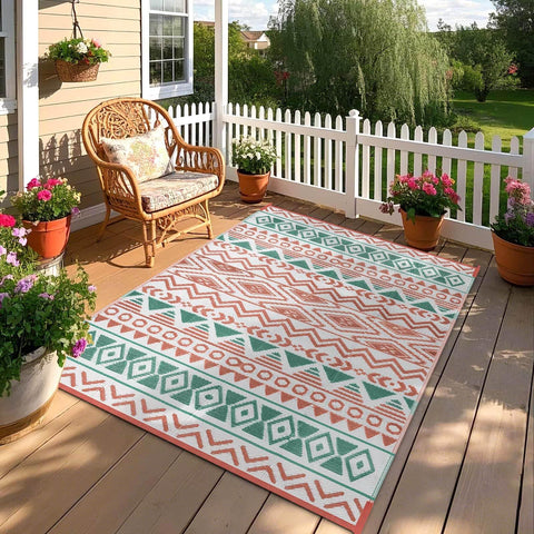 Kalafun alfombra junto a pies y silla para visualizar escala y tamaño práctico