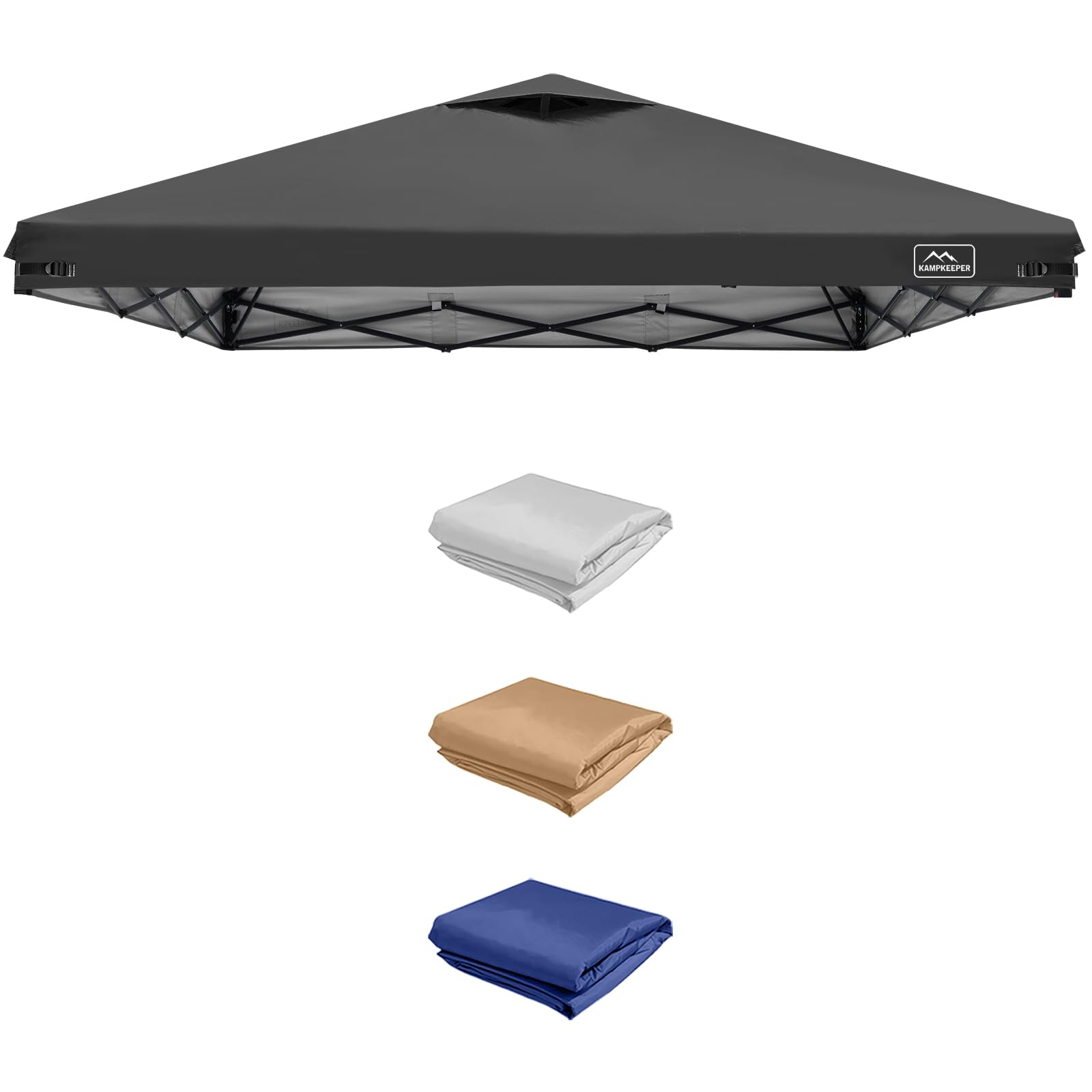 KAMPKEEPER cubierta frontal 12x12 mostrando protección impermeable y diseño