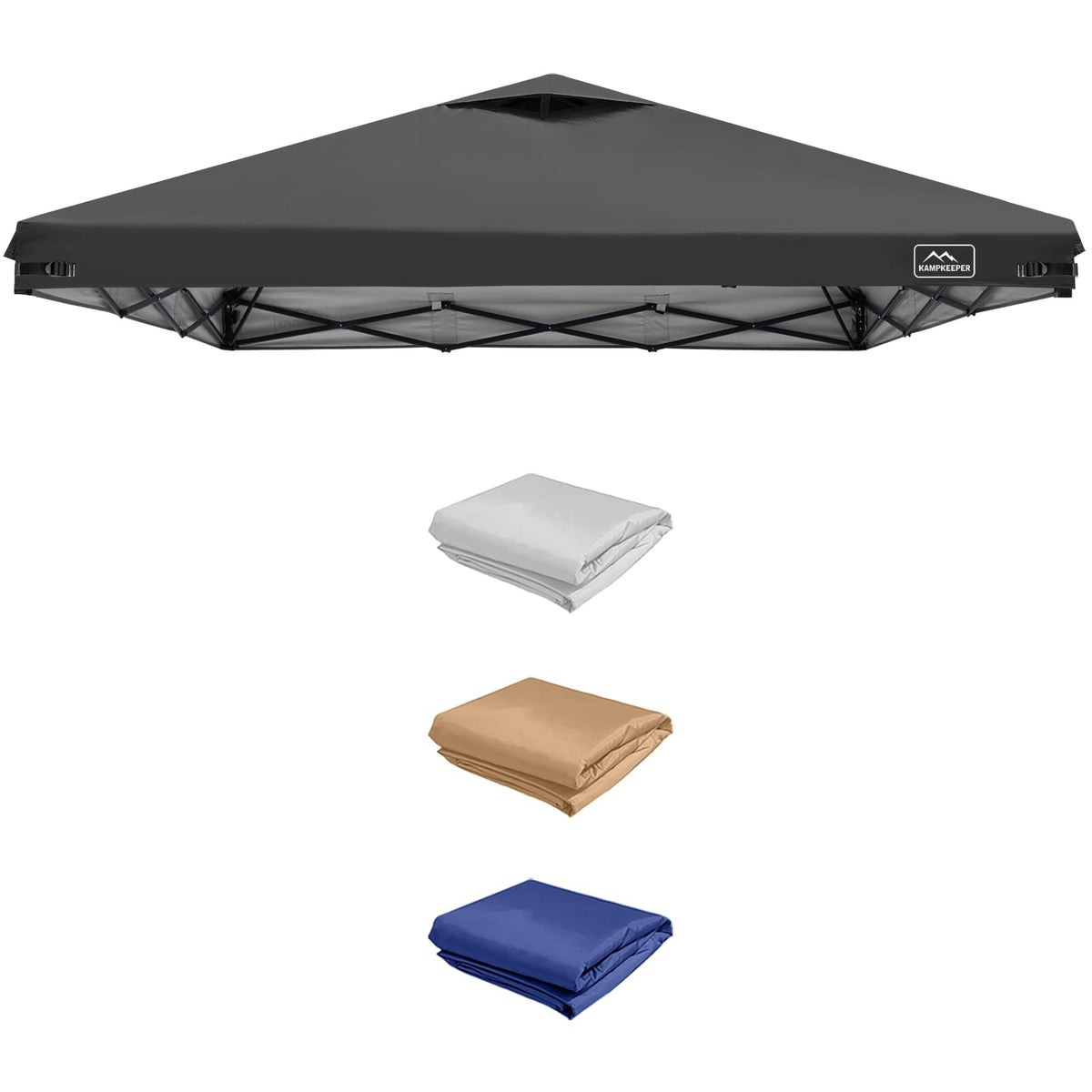 KAMPKEEPER cubierta frontal 12x12 mostrando protección impermeable y diseño