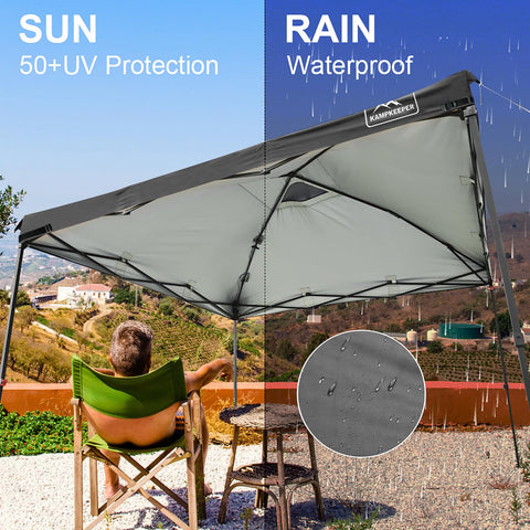 KAMPKEEPER primer plano del poliéster resistente y repelente al agua