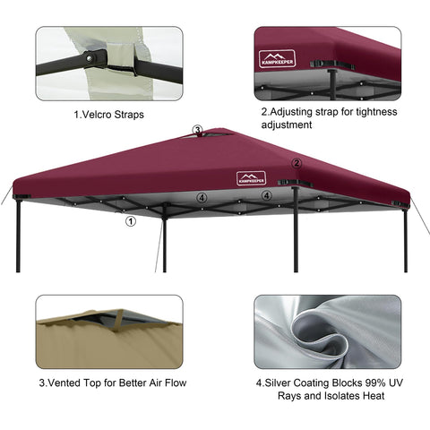 KAMPKEEPER toldo instalado en feria protegiendo puesto y clientes
