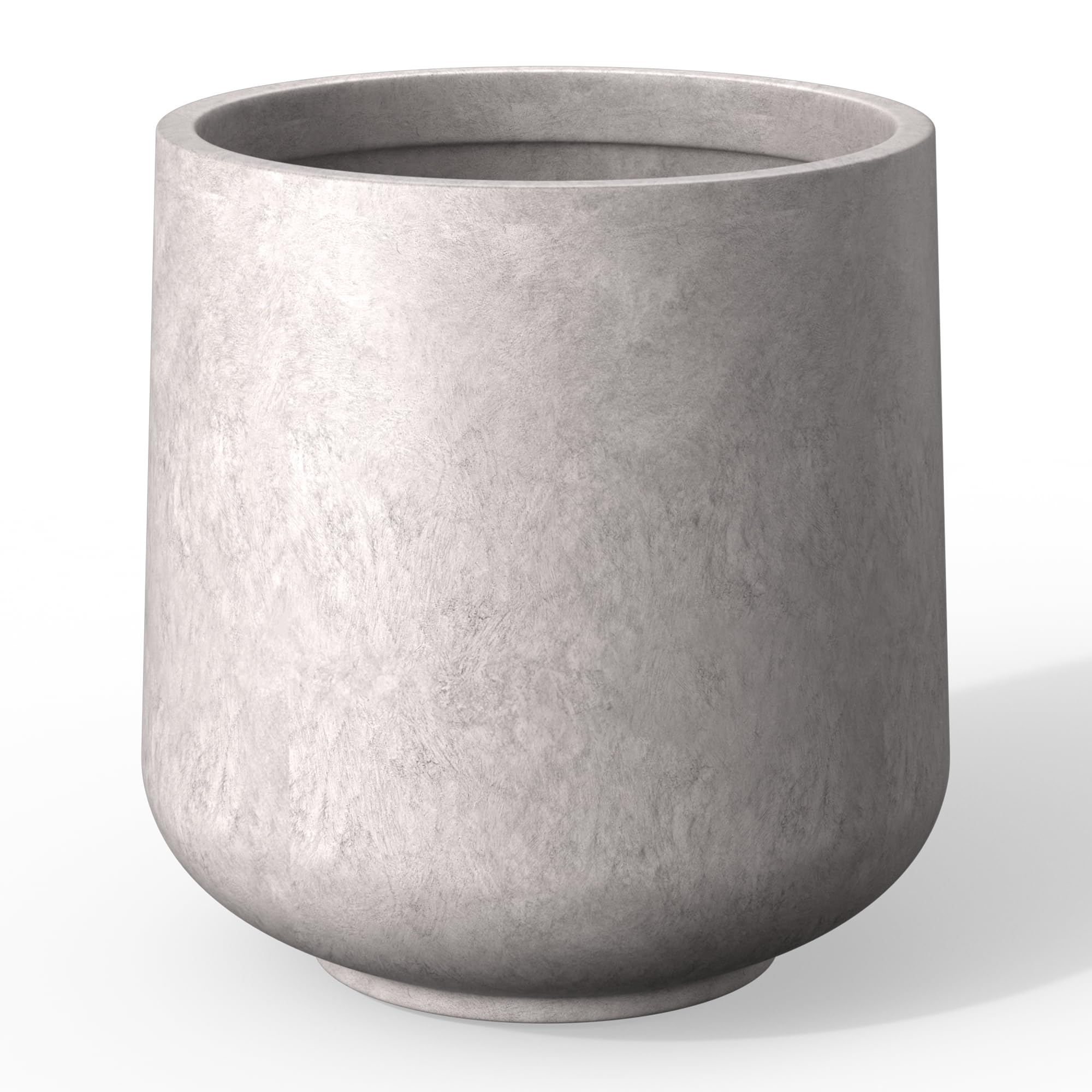 Kante maceta frontal gris mostrando diseño elegante y durabilidad