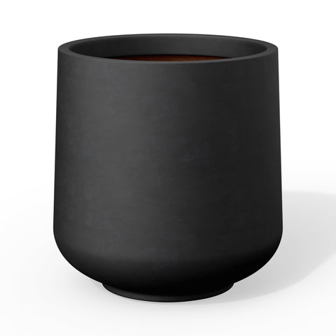 Kante maceta frontal negra elegante aporta modernidad