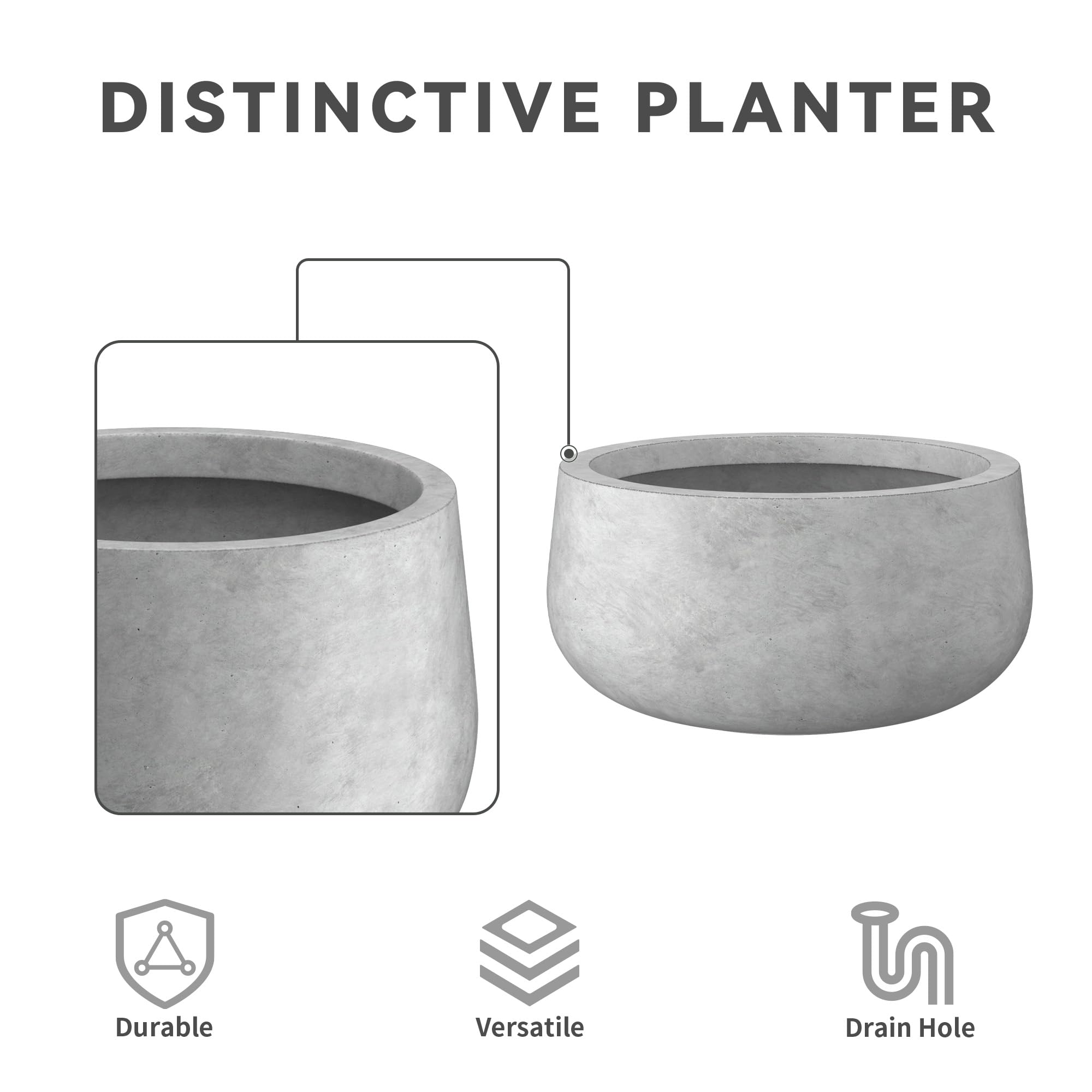 Kante vista superior con sustrato listo para plantar y buena capacidad