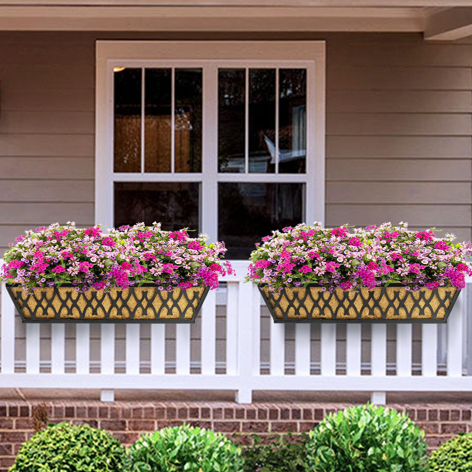 Karlliu jardineras en balcón decorando y ahorrando espacio exterior
