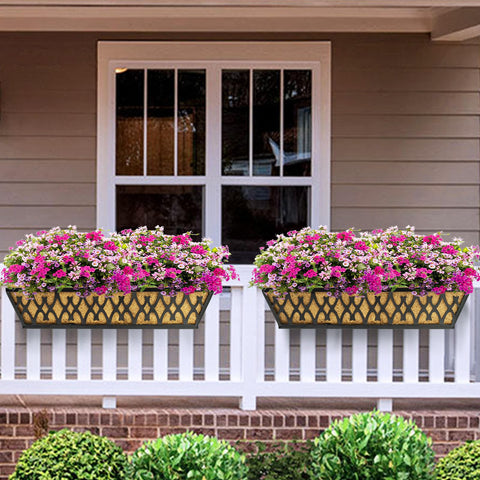 Karlliu jardineras en balcón decorando y ahorrando espacio exterior