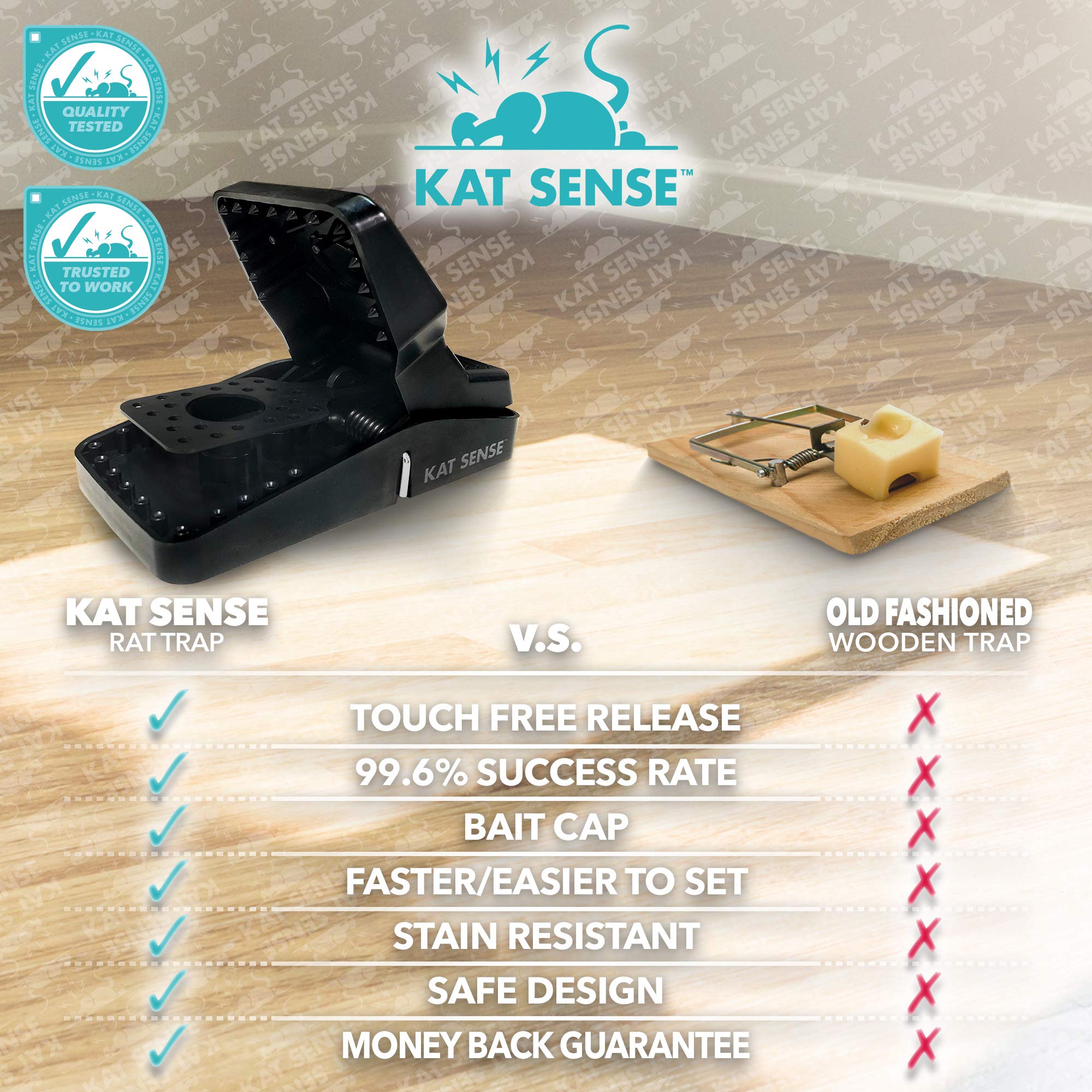 Kat Sense cazoleta removible con cebo que facilita el cebado de forma higiénica