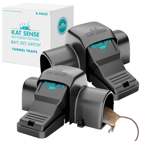 Kat Sense vista frontal de la trampa que muestra la entrada segura y fácil colocación